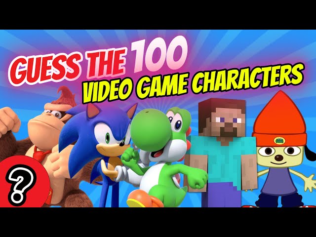 Guess 100 VIDEO GAME Characters 🎮hard QUIZ! 🕹️