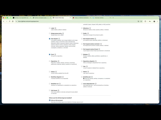 Konflux CI: GitHub App & Quay.io Setup | Webhooks, PaC Secrets & Registry Configuration