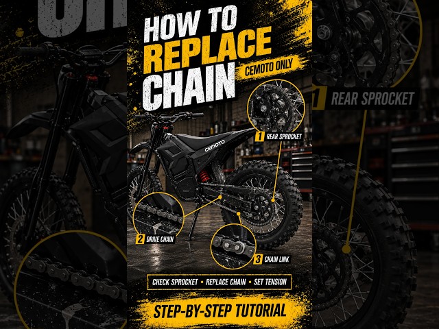 Cemoto technical guides | How to Replace an Electric Dirt Bike Chain
