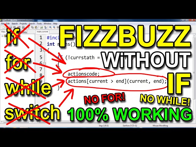 FizzBuzz in C++ WITHOUT if, for, while or switch | VERY SIMPLE | 100% WORKING 2026