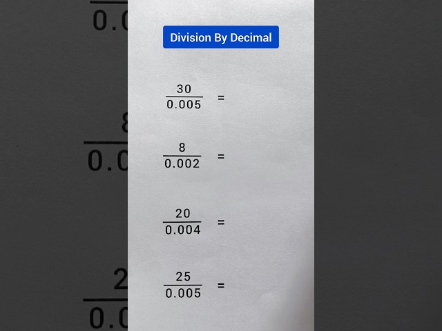 Division Trick By Decimal #mathematics #division #mathstrick #shorts #trendingshorts