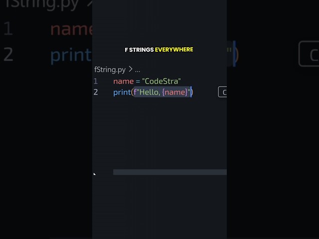 Python f strings #coding #pythonanddjangofullstackwebdeveloper #programming