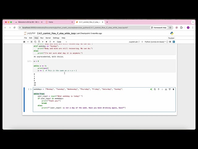 Python Crash Course - 2.1 If & While loop