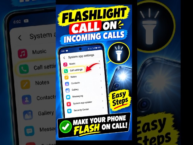 How to Enable Flashlight on Incoming Calls | 📞😱