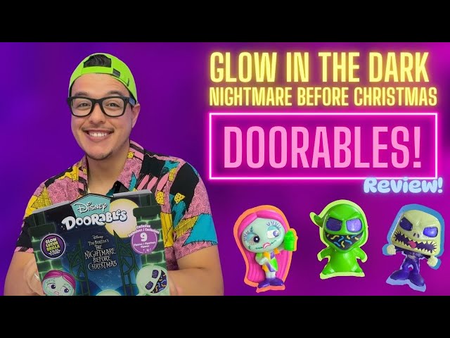 4k Unboxing the NEW Disney Doorables Nightmare Before Christmas Glow in the Dark Set!