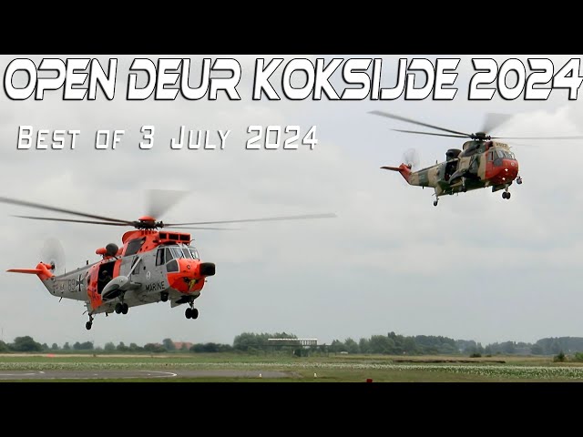 Koksijde Open Deur 03/07/2024 with Bel Seaking ,German Seaking,AW189 NLD,NH90 Belgium ,F-16.4Kᵁᴴᴰ