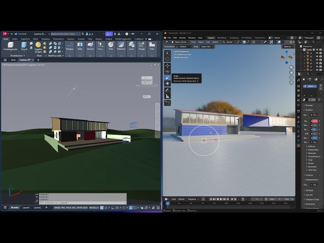 Videoguide - Autocad to Blender, Export STL, Layers, Import, Size, Units, Materials, Rendering