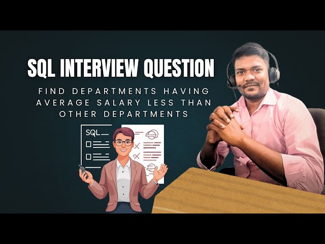 Find departments having average salary less than other departments | SQL Interview Question