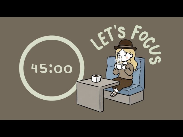 Travel Pomodoro Timer 3x45min | Lofi + train ambience ♡