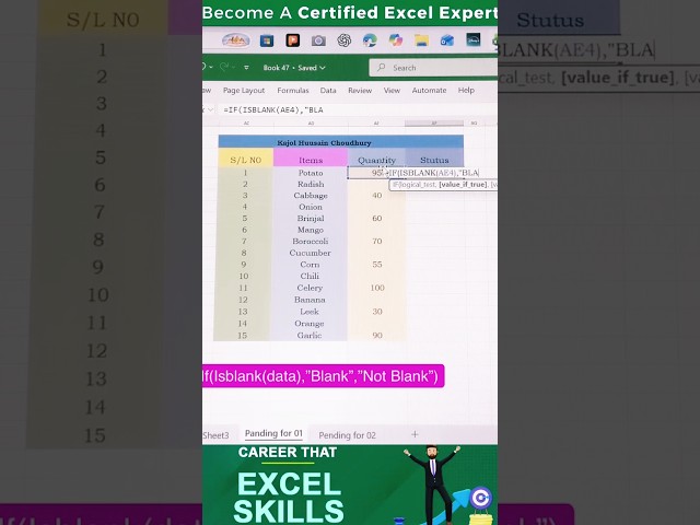 How to highlight blank cell in Excel!📊✅￼#daily #excel #tech #learning #office #tutorial #ytshorts
