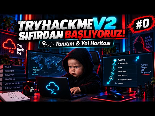 Sıfırdan Siber Güvenlik ve Etik Hackerlık Yolculuğu #0 | TryHackMe v2 [Tanıtım ve Yol Haritası]