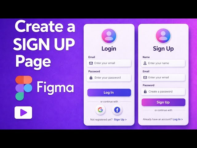 Create a SIGN UP Page in Figma | UI Design Tutorial
