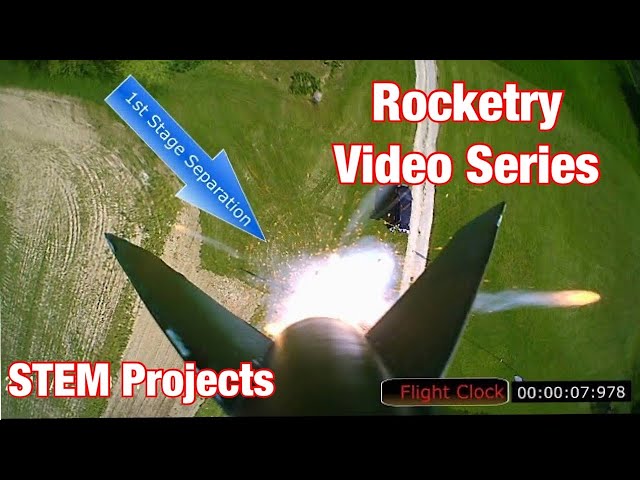 EPIC TWO STAGE Model Rocket Launch with onboard camera - How high did we fly