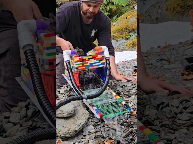 Building And Finding GOLD With Our Lego Highbanker! #lego #gold