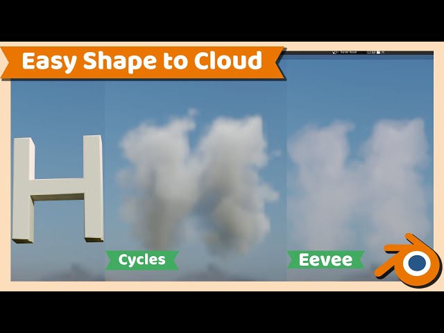 Blender Tutorial : Easy Cloud in Blender 3 ( Eevee and Cycles )