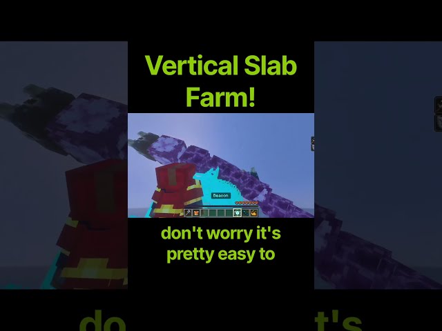 Easy Vertical Slab Farm! #mctutorial #minecraftmemes #funny #aura