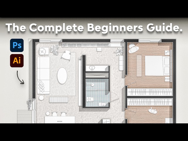 Architecture Plans in Photoshop for Beginners (step-by-step)