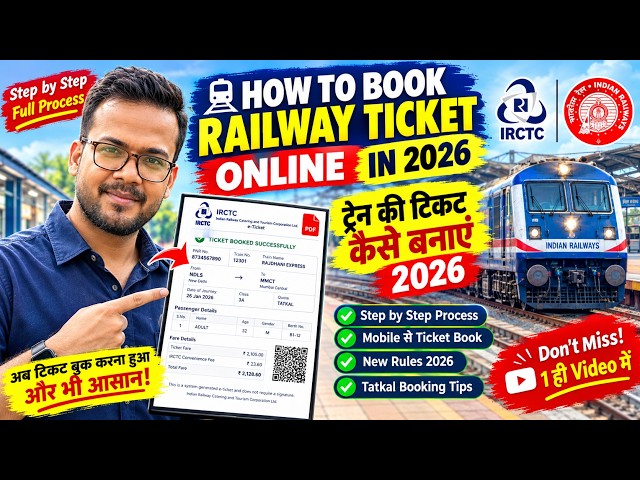 IRCTC Train Ticket Booking 2026 | Railway Ticket Kaise Book Kare Online | Engineer Shahbaz Ansari
