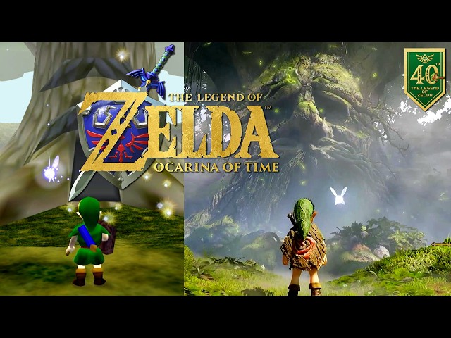 The Legend of Zelda Ocarina of Time - OG Gameplay but with 2026 Remake GFX (Inside the Deku Tree)