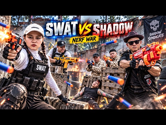 Nerf Gun War : Combatant SWAT Nerf Guns Fight The Shadow Syndicate Strike Operation