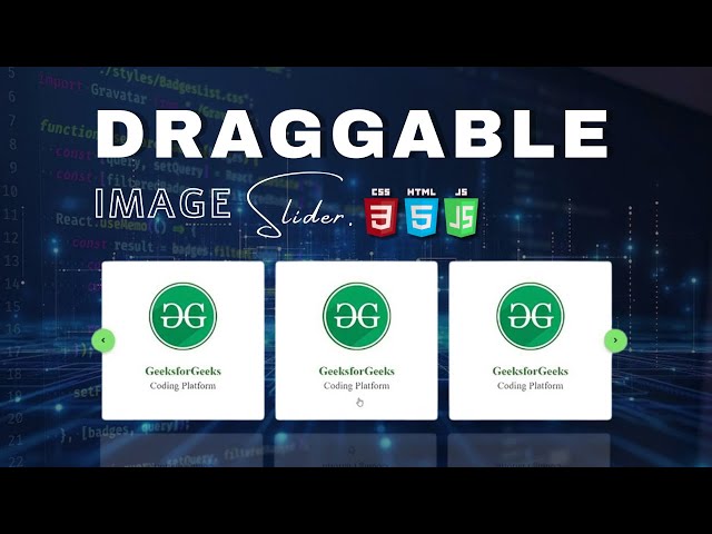 Build a Draggable Image Slider with Pure JavaScript HTML and CSS