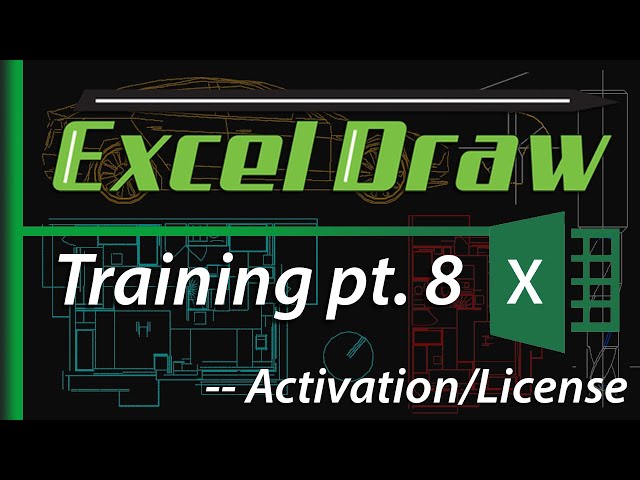 Excel Draw v6.2 Training Video 8 - Excel Draw License Activation and Transfer