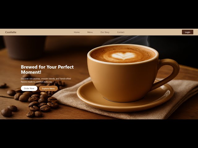Cozelatte Coffee Website Tutorial | React + Tailwind CSS Full Build 🔥