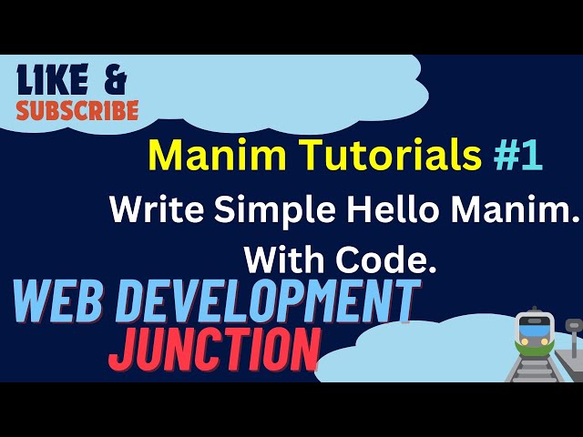 Manim Tutorials #1: Creating Text in Manim with Python Code | Learn Animation Basics!