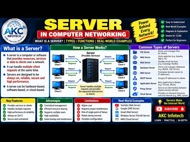 Server in Computer Networking Explained | What is a Server? | Types of Servers