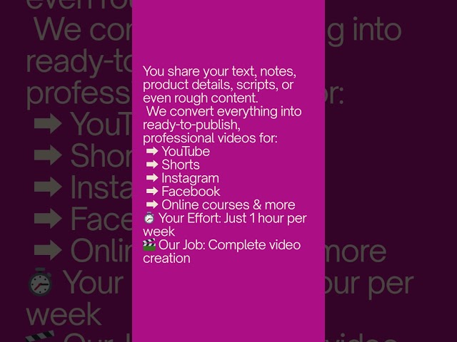 Start Your Business With ZERO Investment! | We Create Videos From Your Content