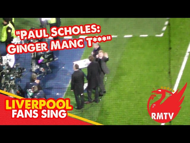 Scholes reacts to "Ginger Manc Tw*t" song by Liverpool fans
