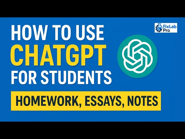 How to Use ChatGPT for Students (2025) | Homework, Essays, Notes & Study Plan