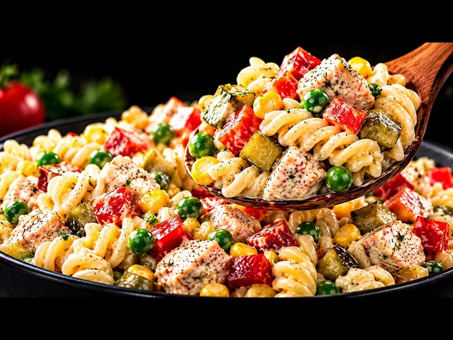 Creamy Chicken Pasta Salad | Healthy Dinner Idea