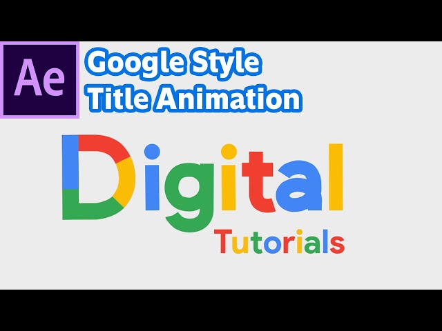 Google Style Title Animation In After Effects CC | Adobe After Effects Tutorial
