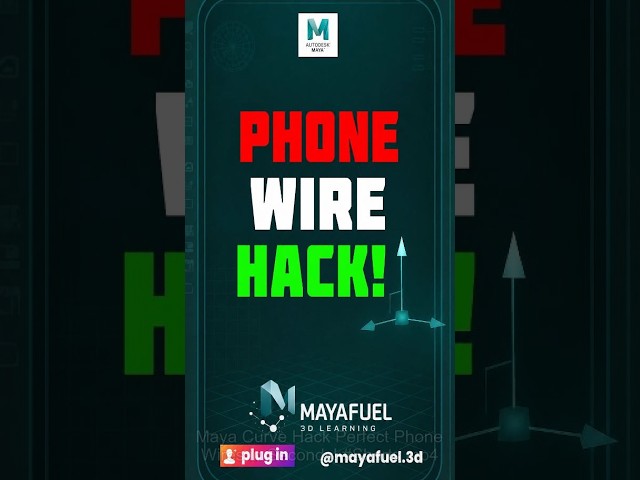 Perfect Phone Wires in Seconds 🤯 | Maya Curve Hack #Shorts