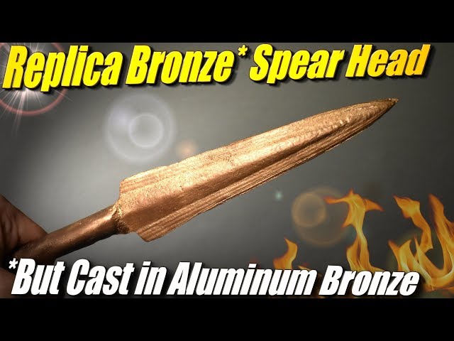 Casting an Aluminum Bronze Replica "Bronze Age" Spear Head in a Vertical Sand Flask