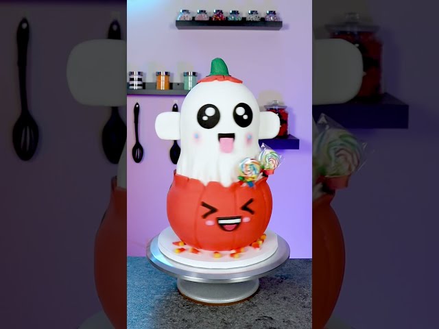 Good Ghost Pumpkin Cake #shorts