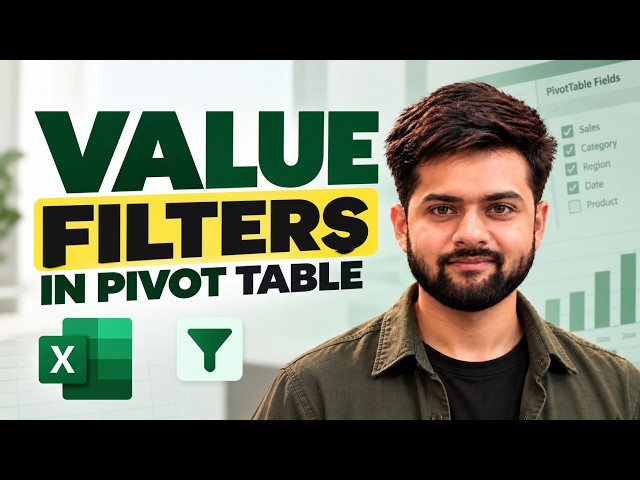Value Filters in Pivot Table | Filter by Sales, Top 10 & More | TechLoons