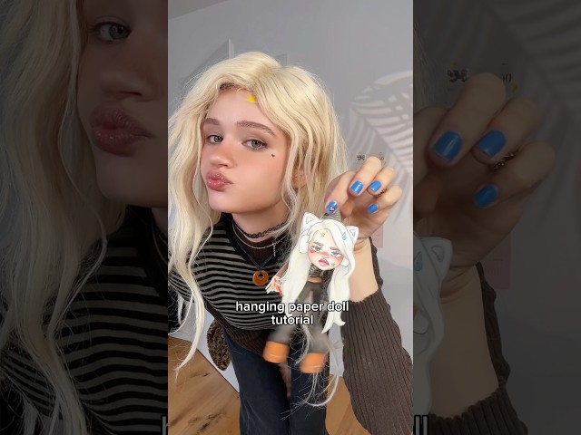 You HAVE TO TRY this hanging paperdoll DIY it’s so ADORABLE😭🫶🏻| JULIAGISELLA #art #diy #tutorial
