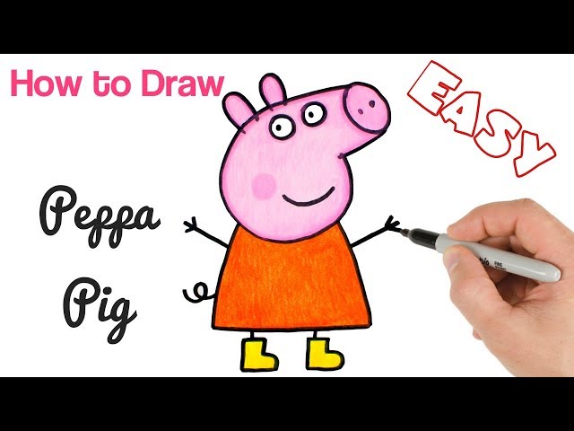 How to Draw Peppa Pig | Cartoon Drawings for beginners | Art Tutorial