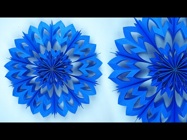 How to Make a Beautiful 3D Christmas Paper Snowflake | Easy Paper Cutting Snowflake Step by Step