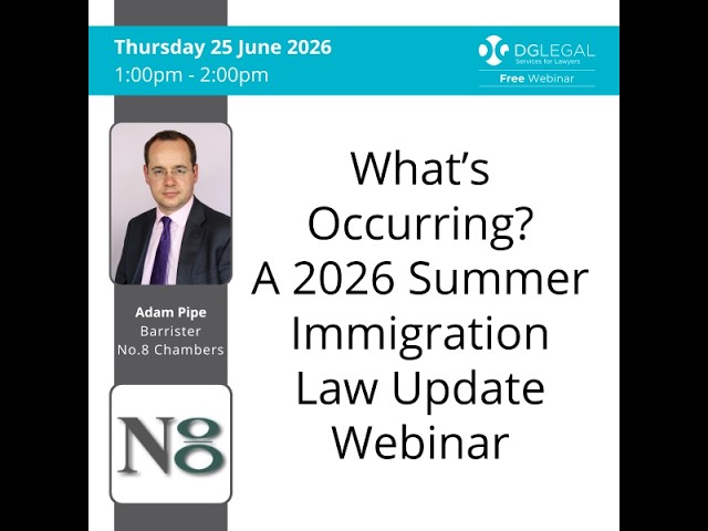 Webinar Recording What’s Occurring? A 2026 Summer Immigration Law Update