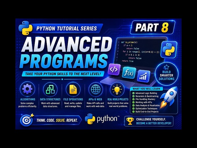 PYTHON CDP PART 8 | Advanced Concepts in Python