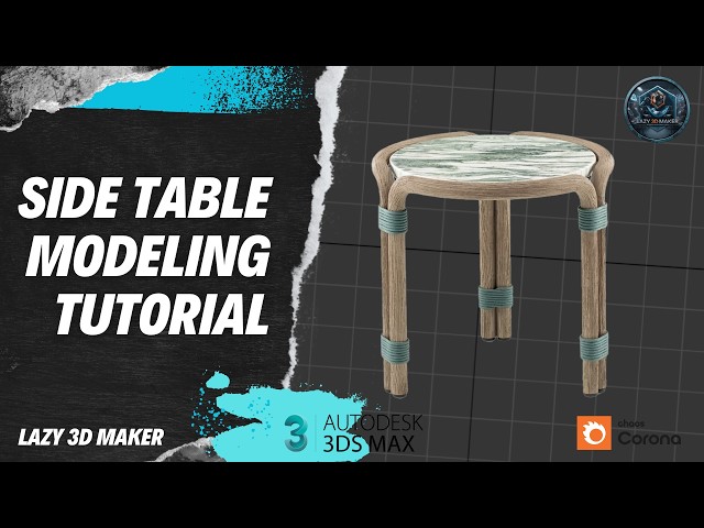 Side Table Modeling in 3ds Max Tutorial.