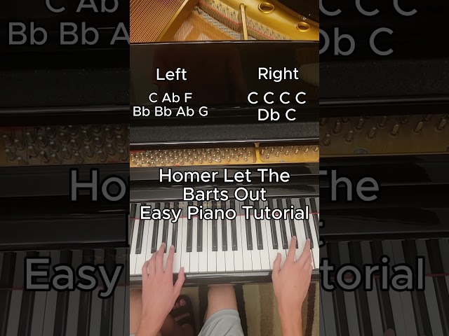 Homer Let the Barts Out Easy Piano Tutorial 😭 The Barts Are FREE