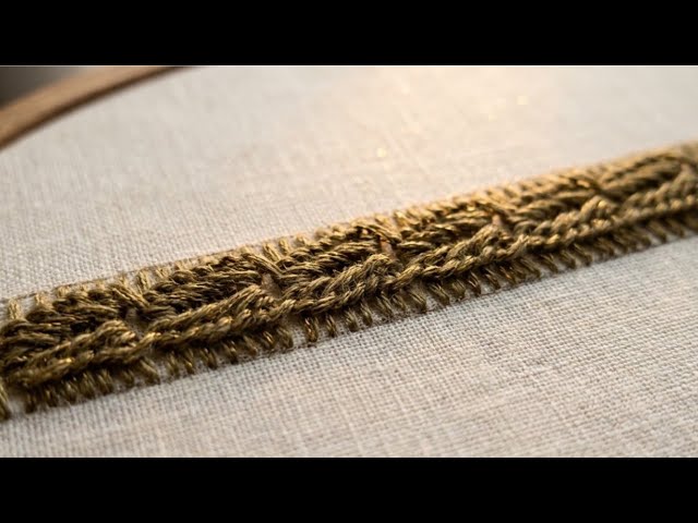 Simple and easy beginners Friendly borderline embroidery tutorial 
