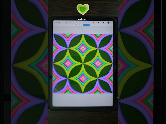 RECREATING MY PATTERN TECHNIQUE IN PROCREATE #aspirearty #digitalart #3d #fyp