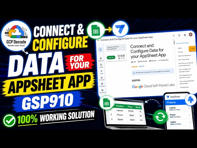 Connect and Configure Data for your AppSheet App | GSP910 | WORKING SOLUTION | #googlecloudarcade