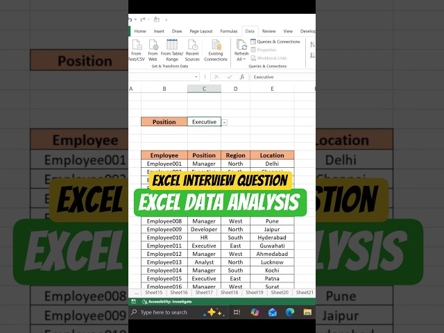 Excel interview question 🤔 #excel #learnexcel #productivity #exceltips #exceltricks #exam #explore