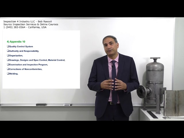 ASME VIII Div.1 Pressure Vessel Manufacturer Quality Control - API SIFE  & ASME Exam Questions